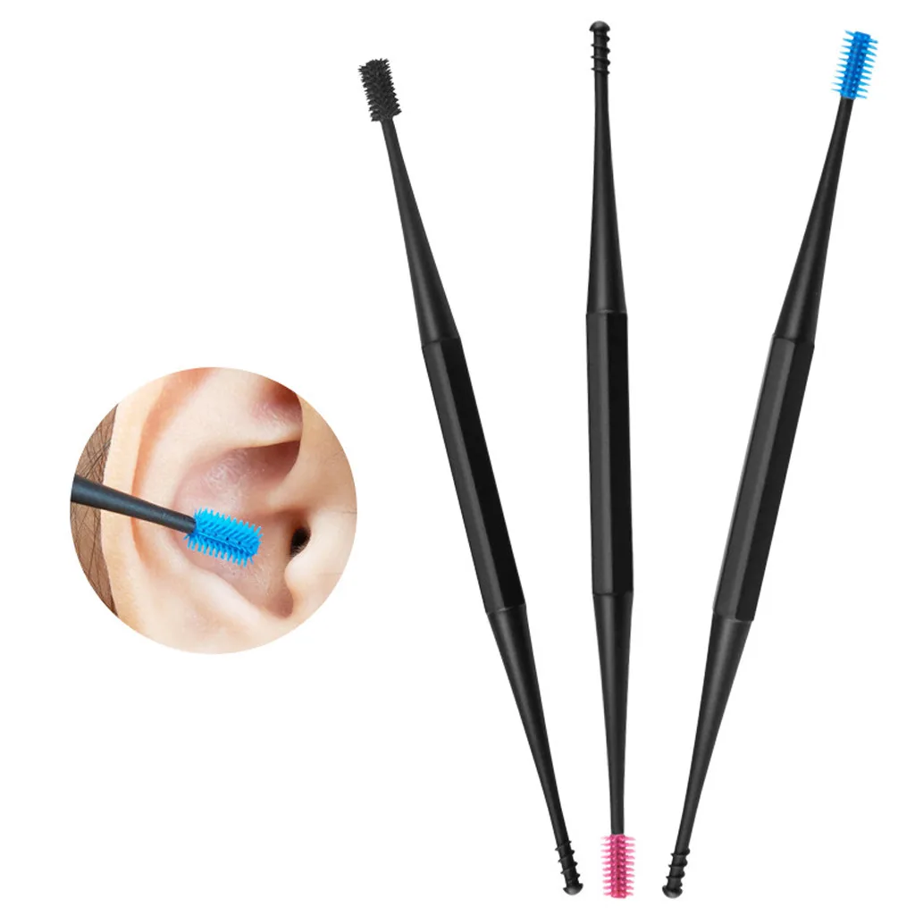 3 многоразовые ушные палочки, силиконовые ушные палочки для чистки ушей, ушные палочки для удаления воска, инструмент для очистки, практичные инструменты для красоты дома