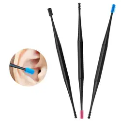 3 многоразовые палочки для ушей, силиконовые палочки для чистки ушей, ушные палочки, инструмент для очистки, практичные инструменты для
