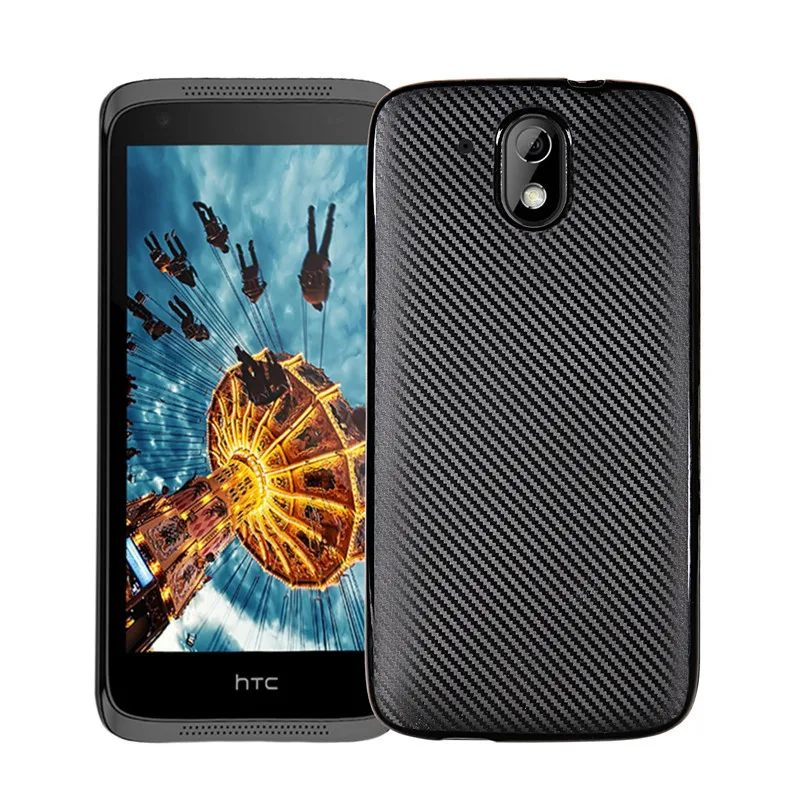 

Synthetic Fiber Case For HTC Desire 326G / Desire 526 526G soft Carbon Fiber tpu Plastic Back Cover for HTC 526 326 Case