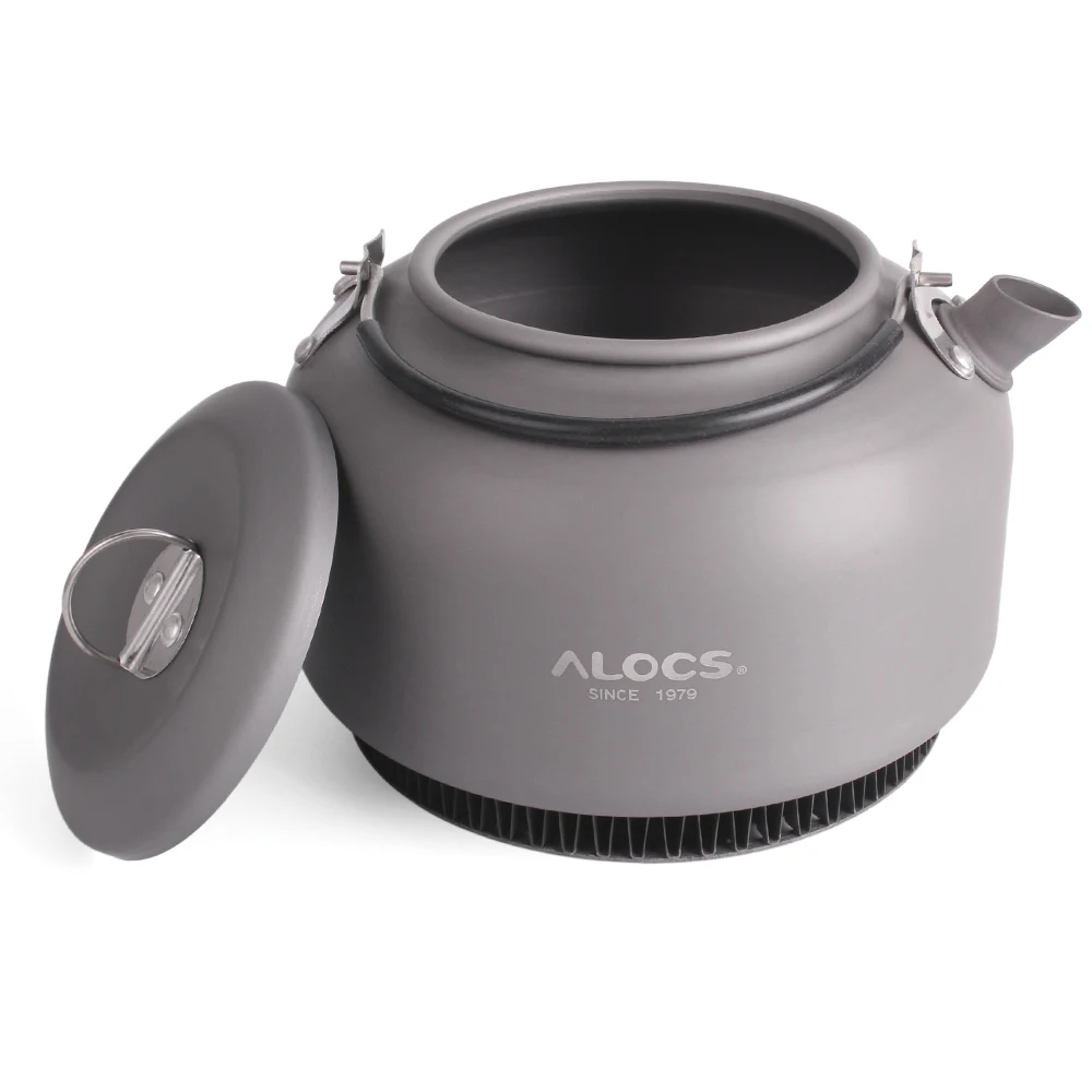 

1.4L Alloy Kettle Water Teapot Outdoor Camping Hiking Coffee Pot Portable Cookware with Mesh Bag Camping Picnic Water Teapot