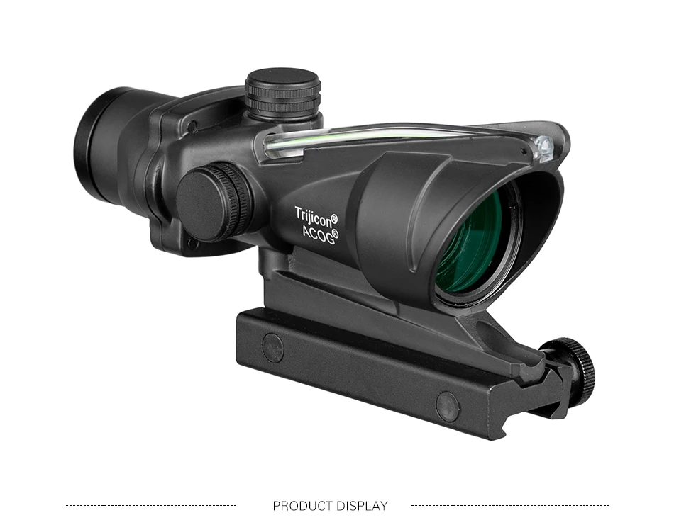 Trijicon ACOG 4X32 Scope Fiber Optics Red Dot Adjustable Illuminated Chevron Glass Etched Reticle Tactical Hunting Sight