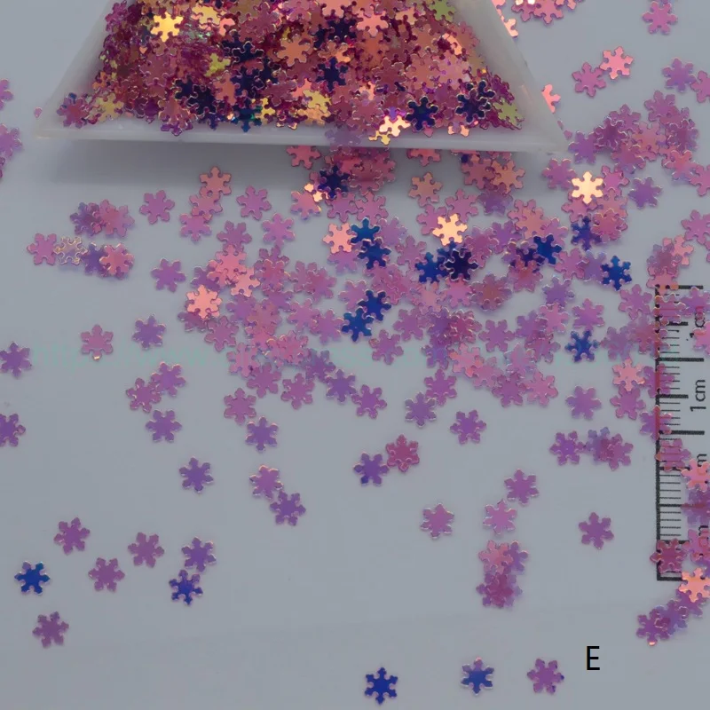 25g 5 мм в форме снежинок ПВХ свободные блестки набор глиттеров Для Свадебные украшения своими руками принадлежности для скрапбукинга конфетти нейл-арта