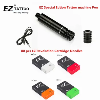 

80pcs EZ Revolution Cartridge Tattoo Needles with safety membrane and EZ Special Edtion Rotary Tattoo Machine Pen Tattoo kits
