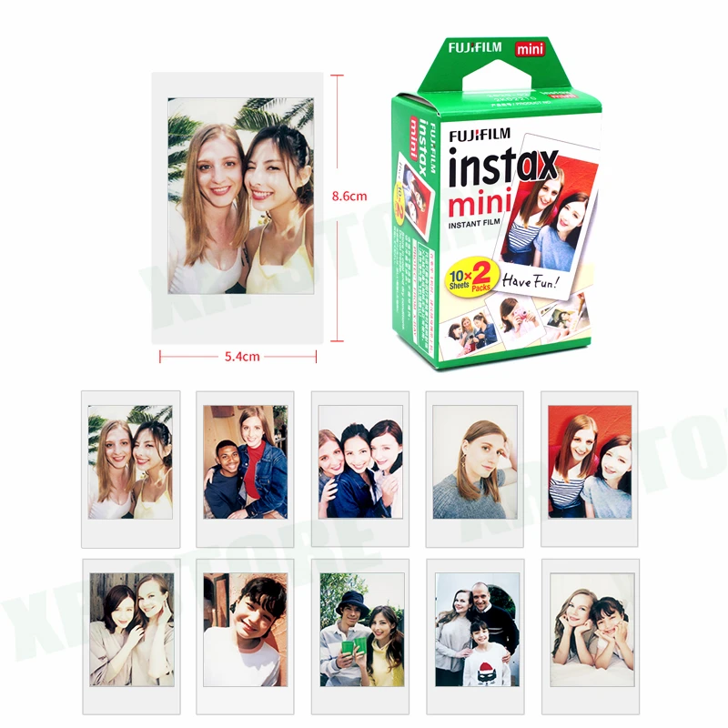Пленка Fujifilm Instax Mini с белыми краями 20 листов в упаковке фотобумага для Fuji instant camera 11