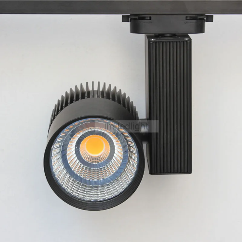 

dimmable 3 wire track light rail 20W black spot light Bridgelux warm / nature / cold white cob led track 20pcs free shipping