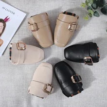 Повседневная обувь на плоской подошве, с квадратным носком, с ремешком и пряжкой женские лоферы в британском стиле, на мягкой подошве, без шнуровки, с металлическим украшением, однотонные, femme zapatos mujer