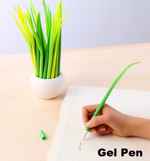 

36pcs/lot Tiny green grass Gel pen Blade grass potting decoration zakka Stationery Caneta Office supplies material school