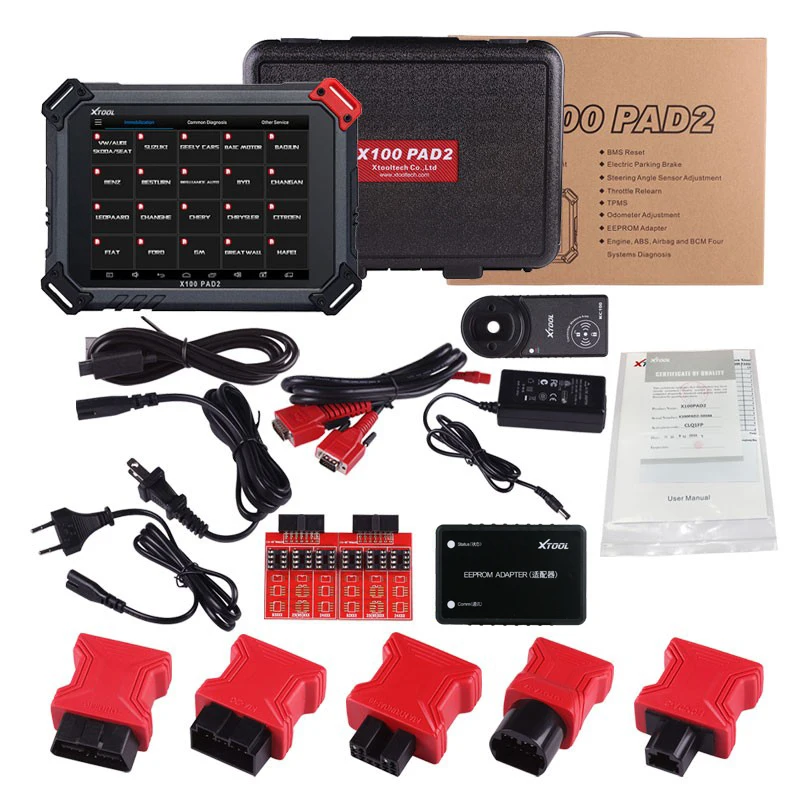 

XTOOL X100 PAD2 Auto Car Key Programmer Odometer Adjustment Oil Reset Tool With Function Code Reader Software Update Free DHL