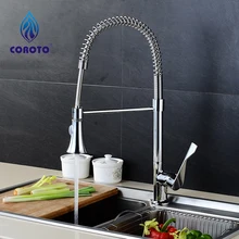 Кухня раковина кран Смеситель Классический Дизайн один держатель Кухня кран горячей и холодной цветок окропил воды Кухня продукты