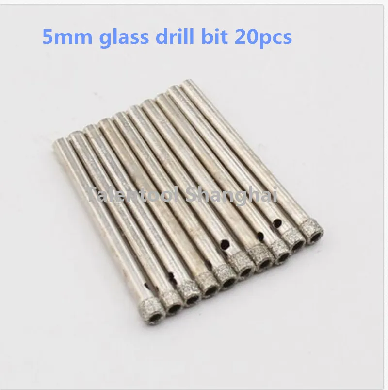 20pcs 5mm diamond coated drill bit glass tile marble