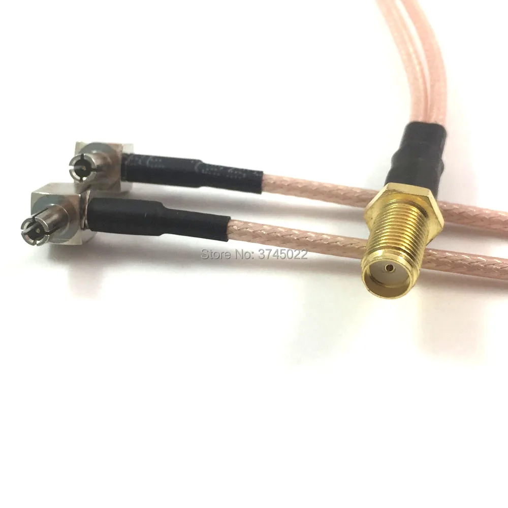 1 шт. Sma Female to Y Тип 2 x Ts9 разъем сплиттер кабель Pistail RG316 20 см для Huawei ZTE модем|Антенны