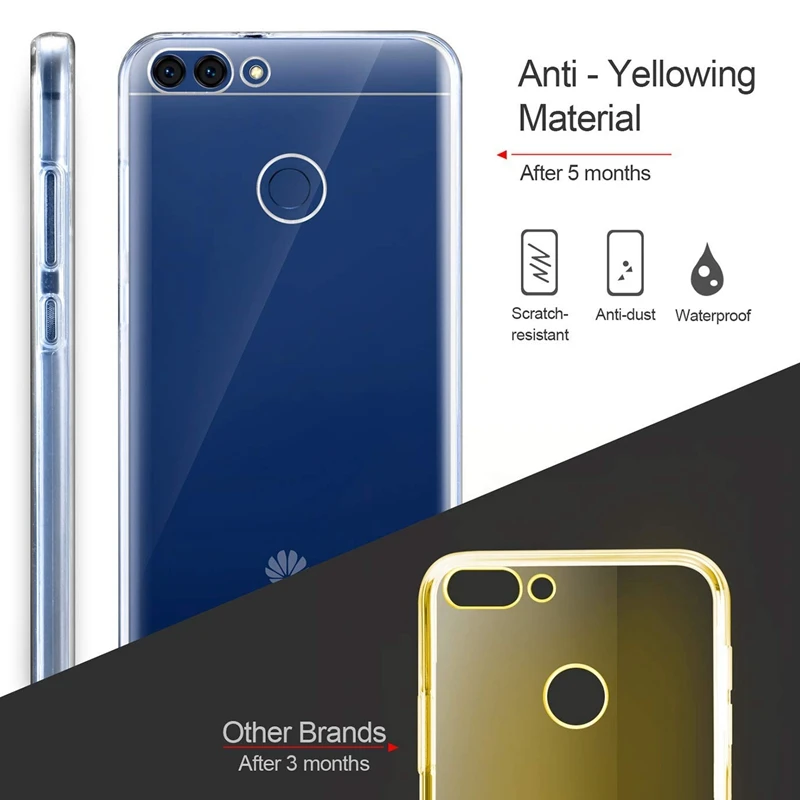 Противоударный чехол для телефона Huawei Y5 Y6 Pro Y7 Prime Y9 360 P Smart Plus Z 2018 Mate 10 20 Lite Nova 3 3i 4