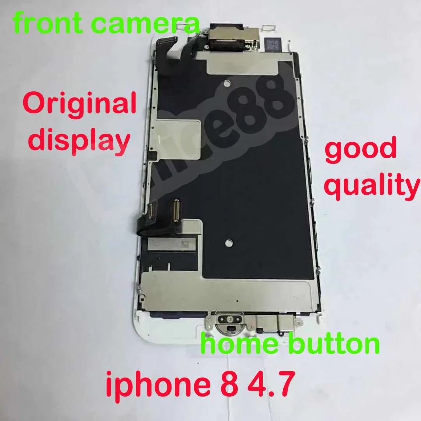 

For iphone 8G 4.7 8plus 5.5 lcd,good quality and touch ok display,this product including original front camera and home button.