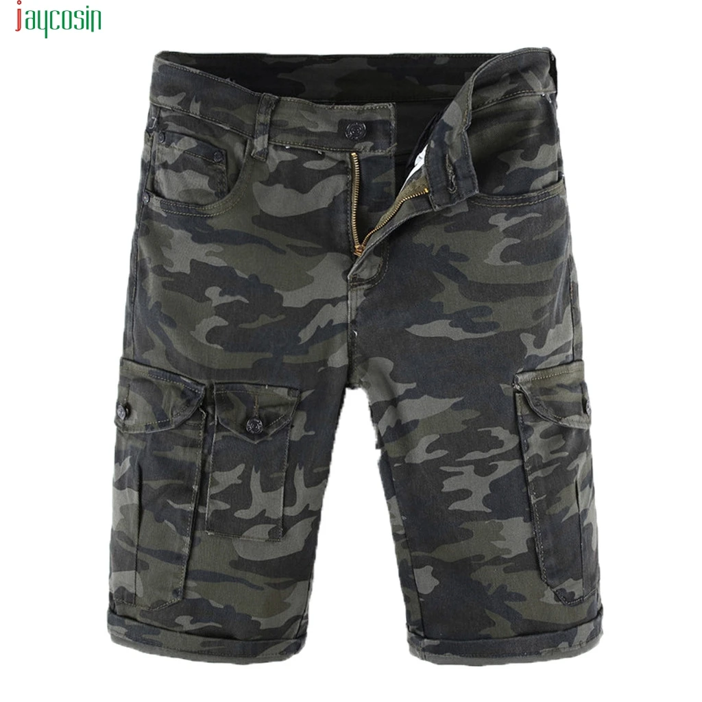 Jaycosin мужские свободные камуфляжные брюки в стиле сафари, брюки до колена, летние шорты с несколькими карманами, Pantalones De Camuflaje, новинка