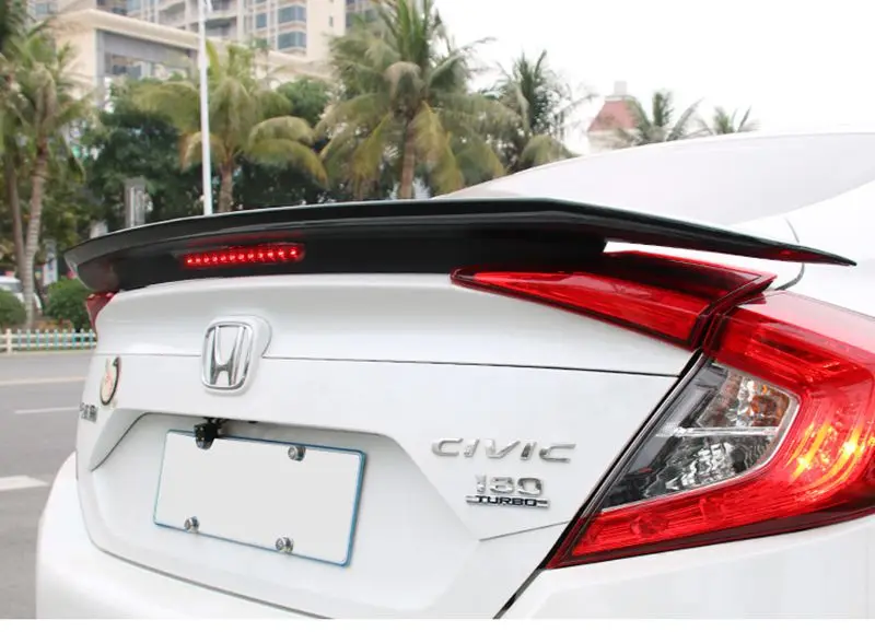 Для Honda Civic спойлер автомобильный Стайлинг ABS пластиковый Неокрашенный цвет задний багажник Крыло загрузки губы крыши автомобильный спойлер украшения