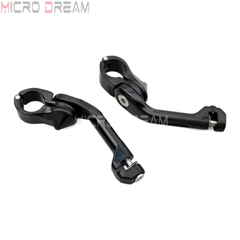 

Black Adjustable Highway Foot Peg Rest Mount 1.25" Engine Guards Clamps for Harley Kawasaki VN900 Honda VT750 VTX1300 VTX1800