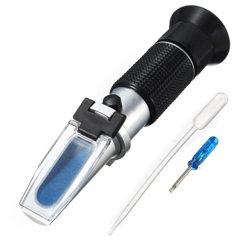 Mini Handheld ATC Glycol Refractometer Car Antifreeze Battery Acid