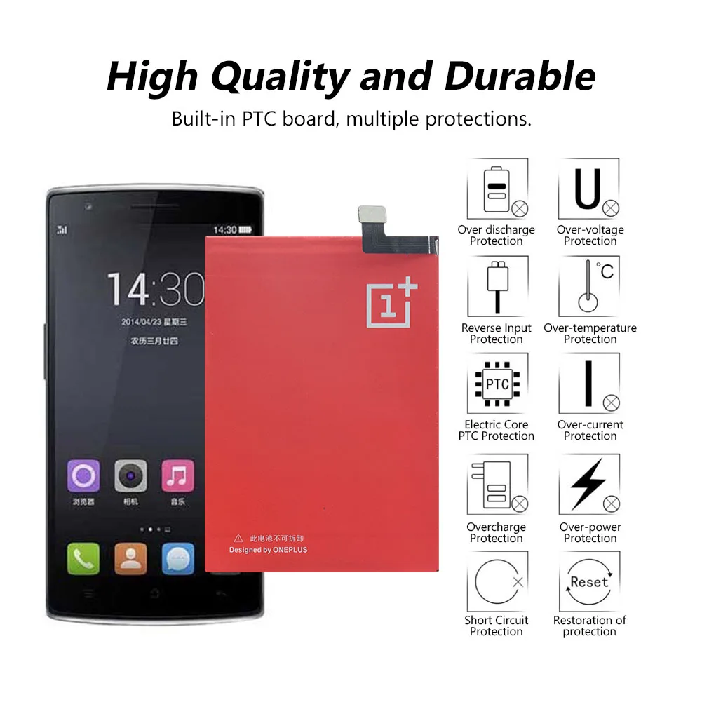 

Genuine Original Li-Po BLP571 Battery BLP-571 BLP 571 For OnePlus One 1+ Phone Replacement Rechargeable Battery