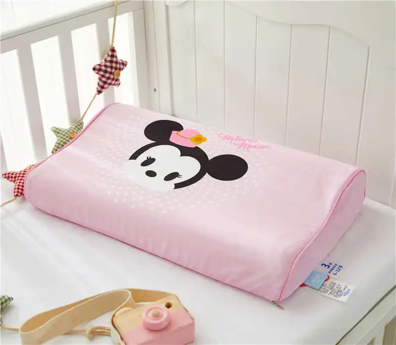 Disney минни маус памяти подушка хлопок розовый чехол детская наволочка с латексом наполнитель печатных дети Для мальчиков и девочек