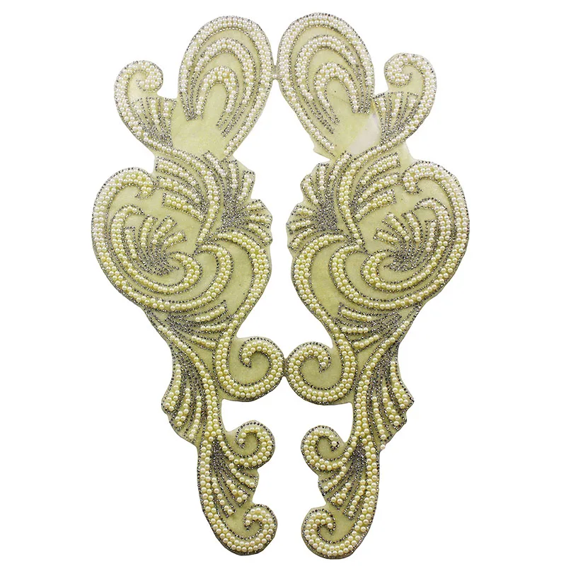 5pair-Mirror-Pair-Flower-Iron-on-Patches-Beads-Crystal-Hot-Fix-Rhinestones-Heat-Transfer-Applique-For