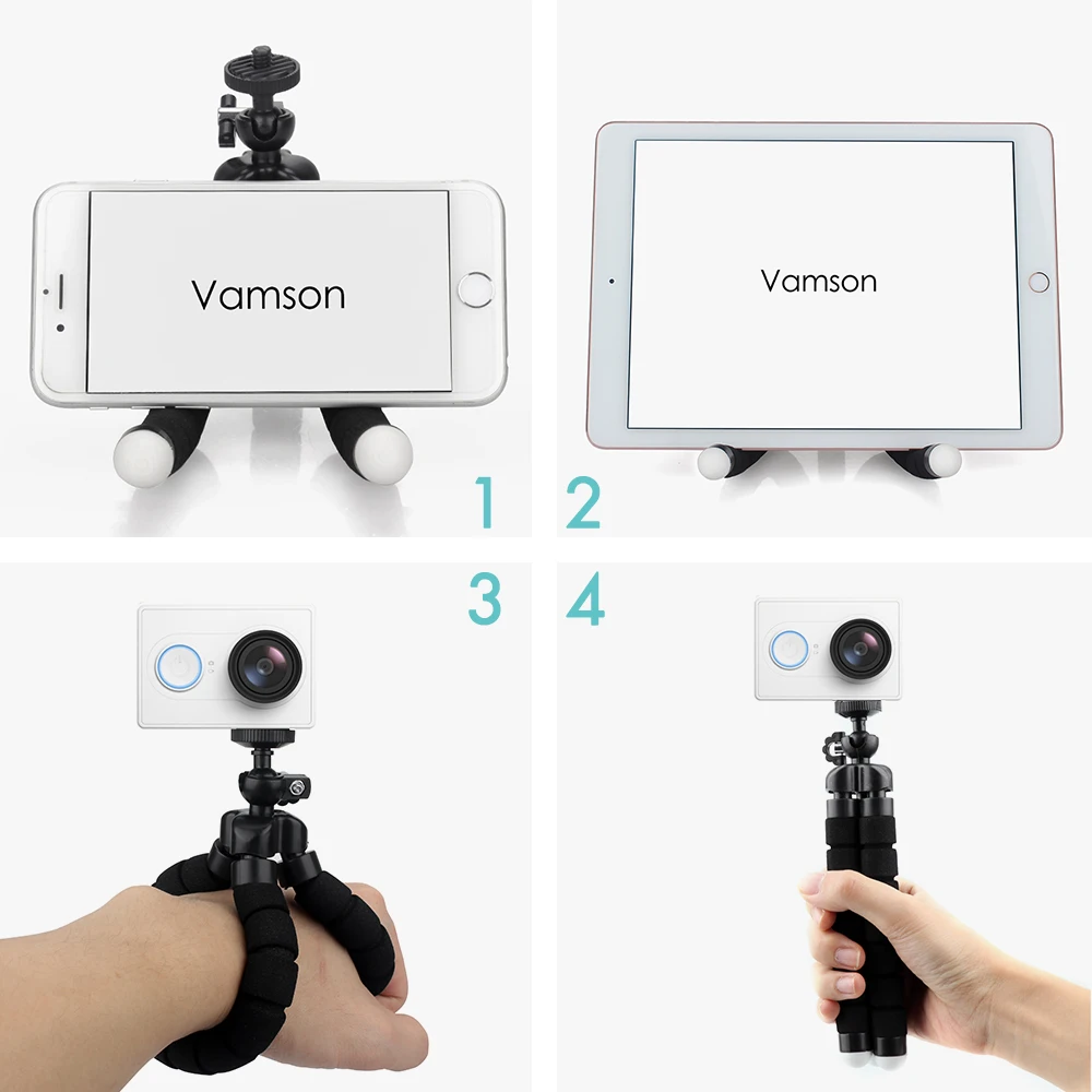 Vamson мини штатив для телефона Гибкая ножка Gorillapod Осьминог мобильного камера iphone