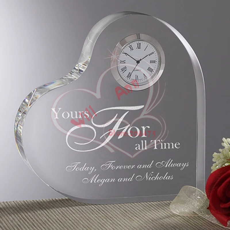 50pcs Lot Wedding Crystal Clock Heart Paperweight 50pcs Lot Wedding Crystal Clock Heart Paperweight Gifts Favors For Guests In Statues Sculptures From Home Garden On Aliexpress