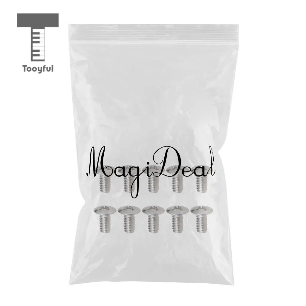 Tooyful 10PCS 5 Way 3 Way Guitar Switch Fixed Screws Nuts Guitar Replacement Black