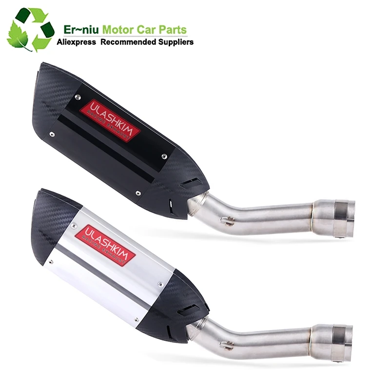 

Motorcycle Muffler Exhaust Full System Connect Link Pipe Middle Pipe Slip On For YAMAHA FZ1 FZ1N FZ1000 2005-2016