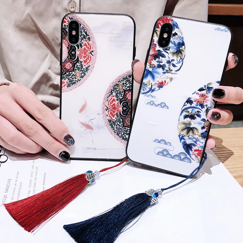 Для iPhone XS 10 S Max Xr 8 7 6 6s Plus чехол с цветочным узором закаленное стекло для Apple X R + Funda |