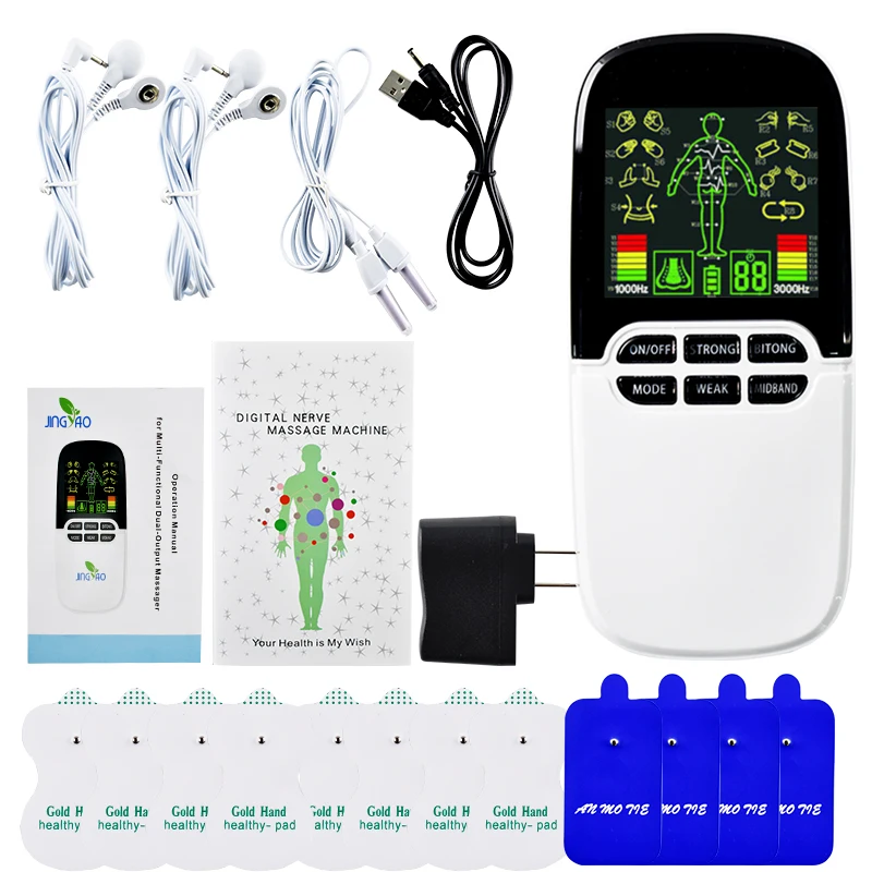 2 Output Pulse Neck Back Massager TENS Acupuncture Electric therapy Machine Nerve Muscle Stimulator Body Pain Relief Health Care 2 Output Pulse Neck Back Massager TENS Acupuncture Electric therapy Machine Nerve Muscle Stimulator Body Pain Relief Health Care