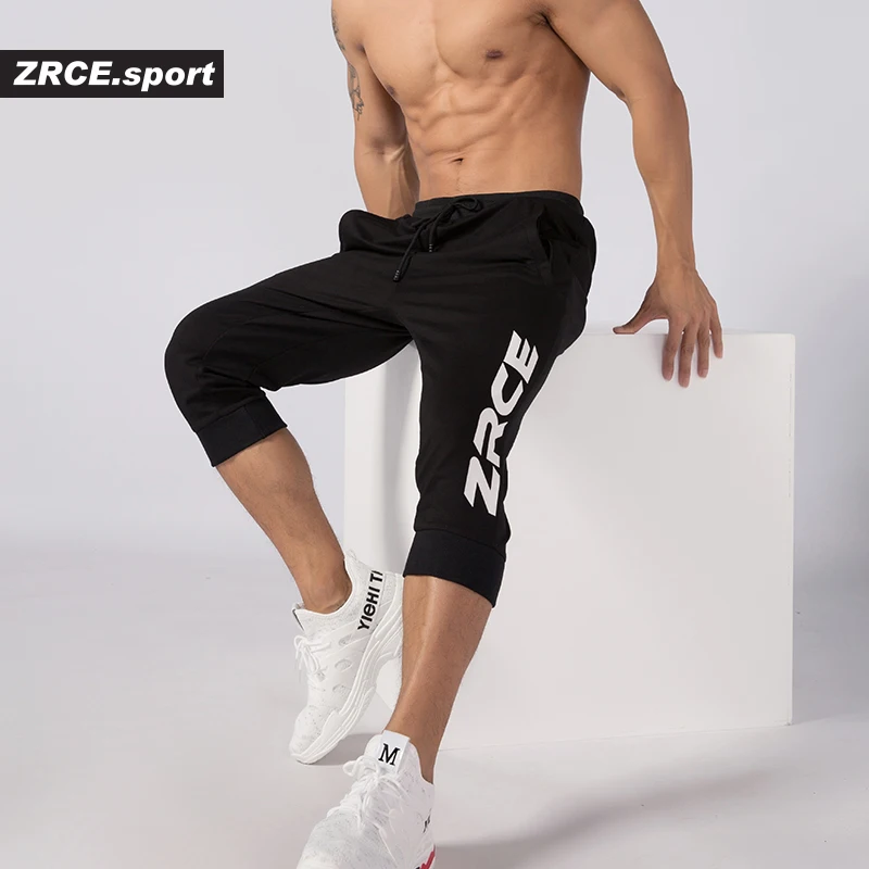 Мужские спортивные штаны ZRCE черные повседневные для фитнеса мужчин