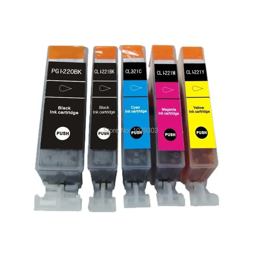 5 x INK Cartridge Compatible FOR CANON PGI 220 CLI 221 PRINTER PIXMA