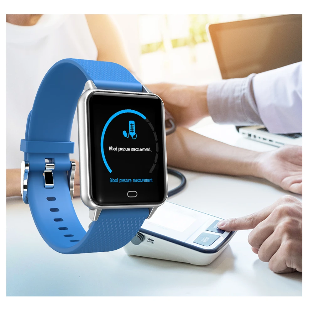 IP68 Водонепроницаемый Смарт часы крови Давление монитор сердечного ритма Smartwatch