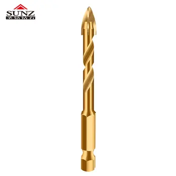 

SHENGZUAN thread triangular wall tile marble glass drill bit golden concrete bit