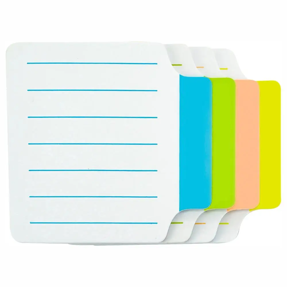 4A Divider Sticky Notes,Note Tabs,3 3/8 x 2 3/4 Inches,White Paper,Lined,Self-Stick Notes,60 Sheets/Pakcs,4 Packs,4A 40607x4