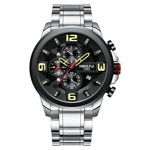 50 шт./лот DHL NIBOSI 2336 мужские часы Reloj Hombre мужские часы кварцевые часы с большим циферблатом спортивные часы Relogio Masculino - Цвет: C