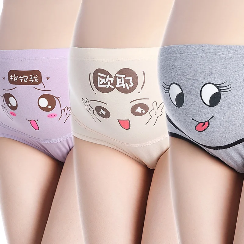 

Cotton Pregnant Panties Cartoon Pregnancy Belly Underwear Support Short High Briefs Pants Postpartum Waist Mother