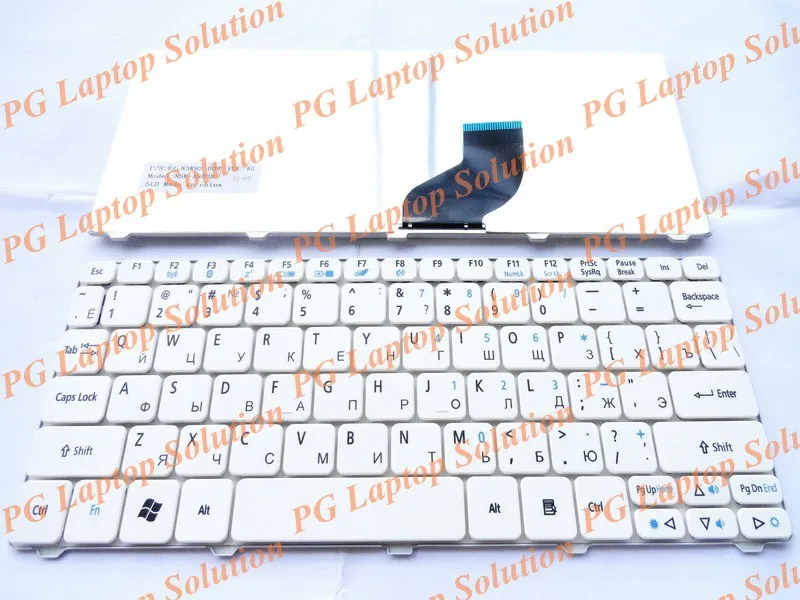 

Russian Keyboard for Acer Aspire D255 D255E 522 D257 AO521 AO532 AO533 532 532H 521 ZH9 533 AOD257 D260 D270 AOD260 RU white