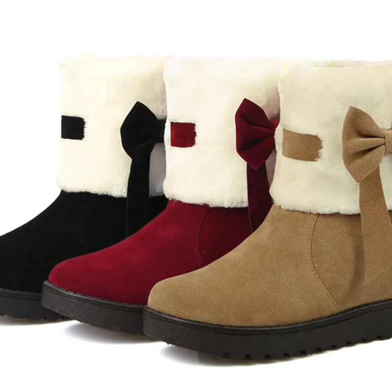 ASILETO/женские зимние ботинки; меховые ботильоны на платформе; женская теплая хлопковая обувь; полусапожки с бантом; botas botines; обувь; A811