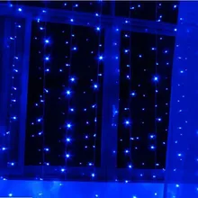 3 м x 3 м 300 светодиодный открытый вечерние рождественские гирлянды сказочные свадебные занавески освещение 220~ 240 В или 110 В синий цвет