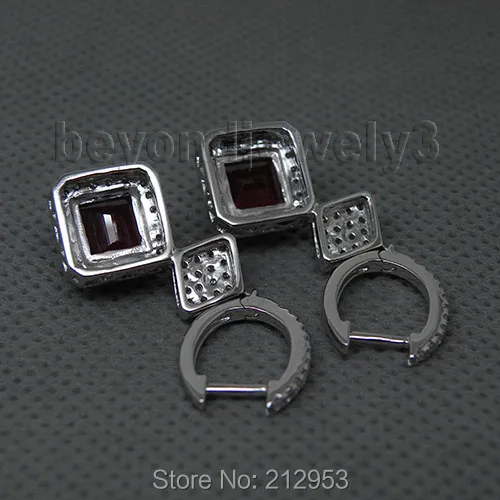 Женские серьги из белого золота с красным Рубином|jewelry diamond earrings|jewelry ruby earringsjewelry