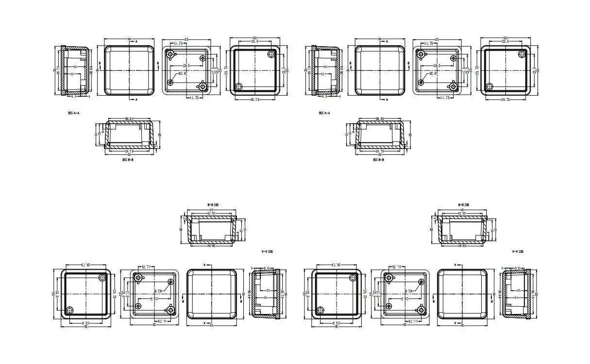 Bahar настольная Электроника пластик ABS 1 шт. корпус от Bahar Enclosure36* 36*20 мм BMD60023