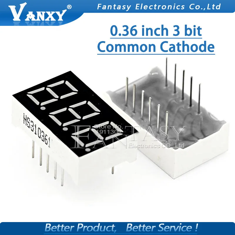 5Pcs 0.36inch 7 Segment 4 Digit Common Cathode 0.36" RED LED Digital Display NEW - Foto 11