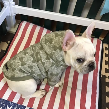 

Pet Cat Dog Bowknot Print Hooded Sweater 3-color