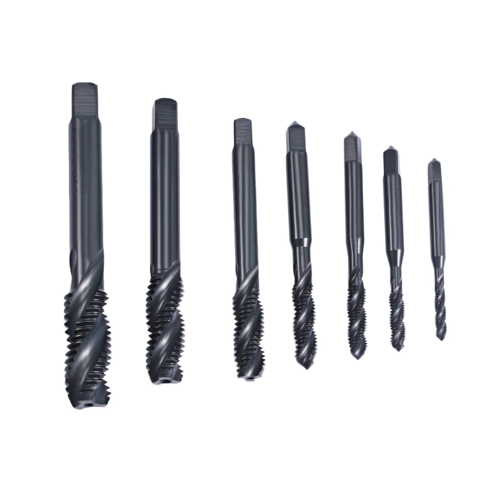 

New 7pcs Spiral Hand Thread Tap Screw Spiral Point Thread Metric Plug Drill Bits M3 M4 M5 M6 M8 M10 M12 Hand Tools