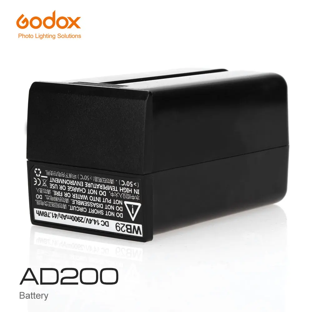 DHL Godox WB29 14,4 В 2900 мАч литиевая батарея для Godox Witstro AD200 AD200PRO AD200 PRO(батарея AD200