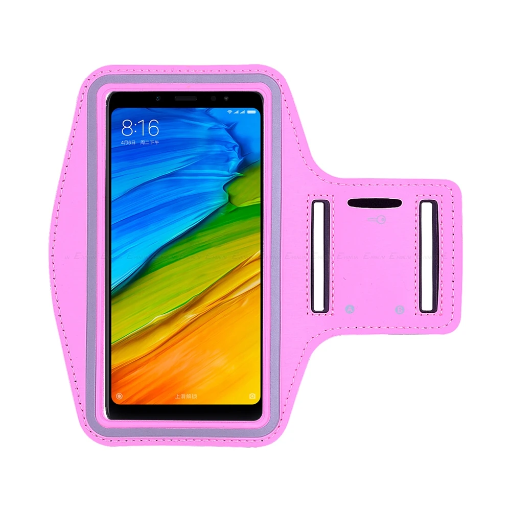 Спортивный Чехол для бега, велоспорта, сумка для телефона XiaoMi Redmi Note 8T 8 7 6 5 8A S2 7A 6A 5A Go K20 Pro Prime Plus, чехол на руку - Цвет: Розовый