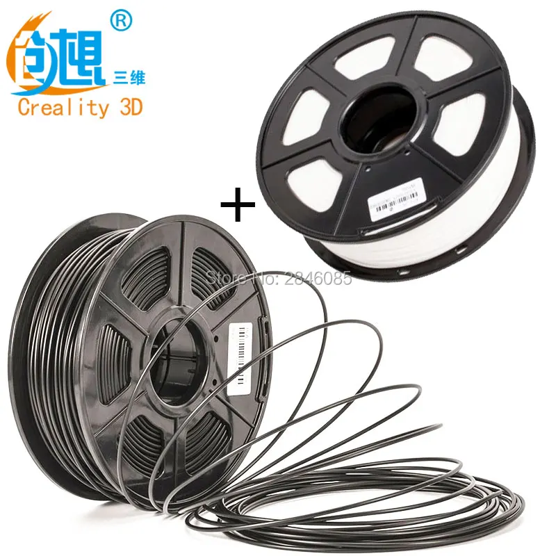 CREALITY 3D Printer PLA Filament Samples 2Pcs 1KG/roll 1.75mm Black+White Two Color for 3D Printer /3D Pen/Reprap/Makerbot CREALITY 3D Printer PLA Filament Samples 2Pcs 1KG/roll 1.75mm Black+White Two Color for 3D Printer /3D Pen/Reprap/Makerbot