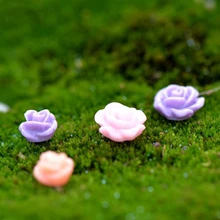5 шт./лот 2 размера случайный Красочный мини Моделирование цветы украшение для минисада Сказочный Сад, миниатюра украшения для террариума
