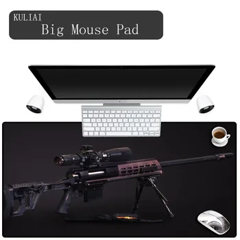 

XGZ 3D Print Gun Desktop Mouse Pad Desktop Gaming Computer Mousepad Gamer Notebook Mat for Csgo Pubg Gun Battle Game Mats